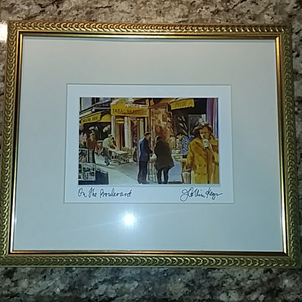 J. Collin Keys Framed Print 'On the Boulevard'